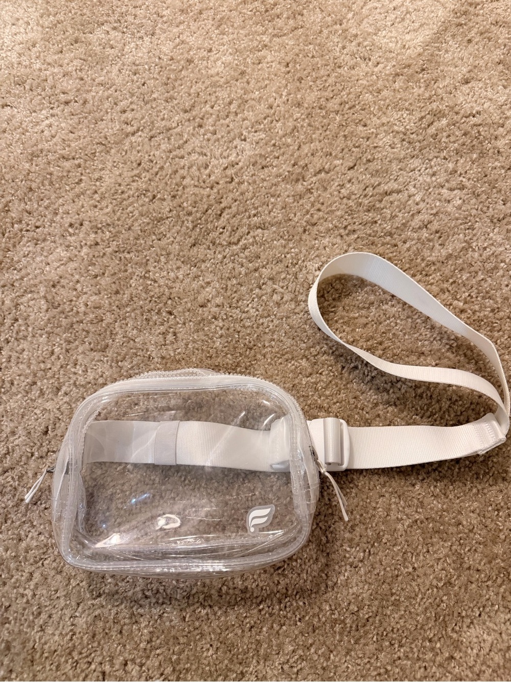 Clear White Waist Bag - Transparent